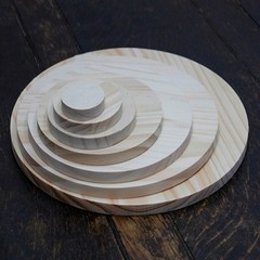 두께2cm 송목나무판 DIY목재원형판, 두께2cm×지름20cm, 1개