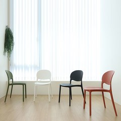 RM디자인 라운드 디자인 카페 인테리어 식탁 의자, 라운드체어-오렌지, 1개