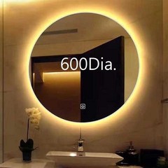 JS602 (국내조립) 2배로밝은 LED욕실거울 욕실용거울 인테리어거울 조명거울 벽거울, 전구색 (밝은태양빛)