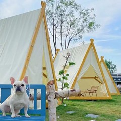 방갈로 오두막 펜션 나무집 카페 조립식 하우스 야외, 2m x 2m 삼각형, 1개