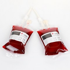 링거팩 혈액팩 주스파우치 수액팩, 혈액팩 기본세트(혈액팩 +주입튜브 + 클립)