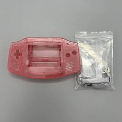 다마고치 다마고치썸 반다이다마고치 Gameboy Advance IPS 스크린 셸용 버튼 전도성 고무 패드 렌즈 키트가 있는 GBA 셸 케이스 게임 콘솔, 6.Clear Pink