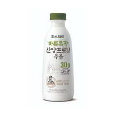 [파스퇴르] 바른목장 산양프로틴 우유 750mL 3개