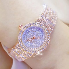 시계 일본 운동 새로운 럭셔리 전체 다이아몬드 로즈 골드 손목