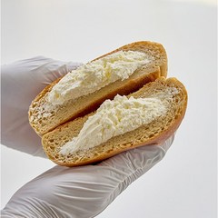노밀가루 무설탕 저탄수 고단백 저당빵 프로틴빵 식사대용 저당 크림 빵 2종 우유 크림 2개+초코 크림 2개 (총 4개입) (냉동)