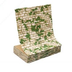 세라믹사이딩 메탈사이딩 3D 벽돌 패턴 벽 스티커 자체 접착 패널 방수 거실 벽지 홈 데코 70cm x 1 m 5 10m, 13.Vintage Green Leaves - 70CM