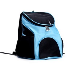 더블 어깨 휴대용 여행 배낭 야외 애완견 캐리어 가방 애완견 앞 가방 메쉬 통기성 배낭 가방 도매, 3kg 애완 동물에 적합, 파란색