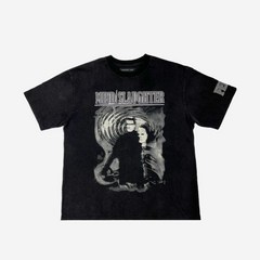 프로젝트 G/R 마인드 슬로터 빈티지 워시드 티셔츠 블랙 Project G/R Mind Slaughter Vintage Washeed T-Shirt Black