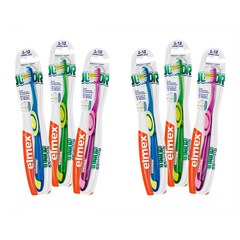 엘멕스 칠드런 칫솔 6팩 소프트 6-12세 Toothbrush children junior soft 6 to 12 years 1 pc, 6개