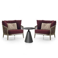 야외 등나무 방수 자외선 차단 안뜰 일광 호텔 더블 소파 커피 테이블 의자 가구, 02 Combination 1