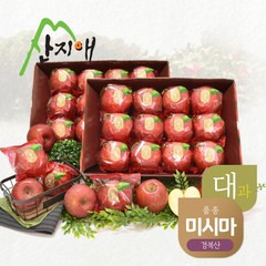 [산지애] [2023 햇사과] 씻어나온 꿀사과 3kg 2box (대과) / 경북산 미시마, 상세 설명 참조