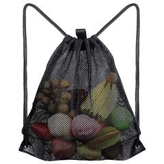 메쉬 드로 스트링 백 체육관 세탁소 조개 장난감 및 해변 찾기 여성용 버섯 사냥 가방을위한 메쉬 끈 가방