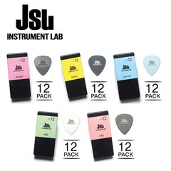 신제품 JSU 기타피크/ 일렉기타피크/ 통기타피크/ Picks (12팩) 세트, PPS, 0.50mm(12팩+케이스), 미니(재즈형)