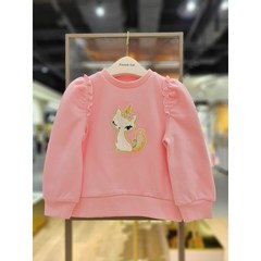 프렌치캣현대3 (이월상품)Q25DCT150 핑크 맨투맨 티셔츠