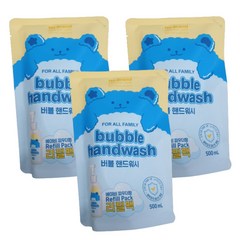 버블핸드워시 베이비파우더향 리필팩 500ml x 3개 거품물비누 Bubble Handwash Refill pack