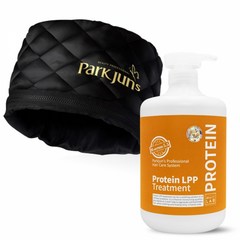 박준 트리트먼트 전기모자 PGCP-001 블랙 + LPP 단백질 트리트먼트 헤어 팩 1000ml, 단품