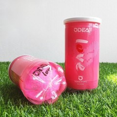 발렌타인 핑크 컬러 테니스공 2개입 ODEA 고탄성 테니스볼, Love Tennis 1캔 2개입, 1개