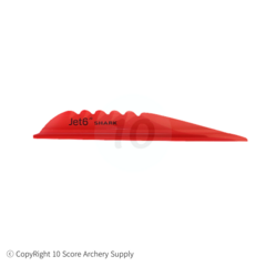 텐스코어 양궁 화살 Jet6 실내용 샤크깃 스핀깃 화살깃 검정색 4인치 빨간색 (50개), 왼손 (4인치), 1팩