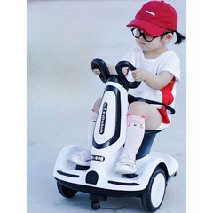 평행차 어린이 전동보드 밸런스 두발 전동휠 투휠, 상세 페이지 참고, 화이트 플래그쉽(리모콘+블루투스)