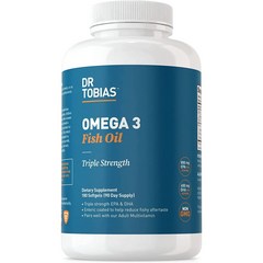 Dr. Tobias 닥터토비아스 오메가3 피쉬오일 트리플 스트렝스 2000mg 소프트젤 180개입, 180정, 180정