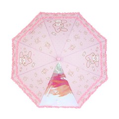산리오 마이멜로디 디저트 이중 프릴 유아 우산 살길이 40cm 홀로그램 투명창 여아 캐릭터 우산