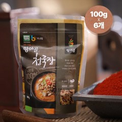 항아골 전통 발효 청국장 100g x 6개 충주콩 100% HACCP, 단품