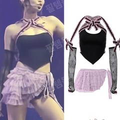 제니 무대 의상 콘서트 옷 패션 댄스복 블랙핑크 걸그룹