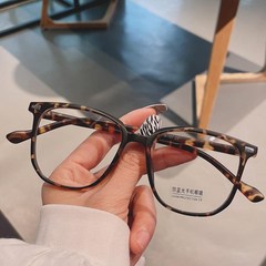 안티 블루 라이트 안경 여성 초경량 대형 안경 남성 패션 스퀘어 컴퓨터 안경 Clear Eyewear 0 To -400