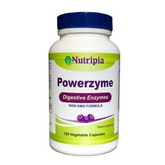 파워자임 종합 소화효소제 리파아제 프로테아제 아밀라제 락타아제 다이제스티브 엔자임 Powerzyme 120 vegetarian capsules, 1개