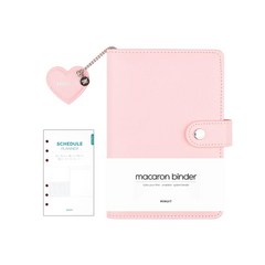 미뉴잇 마카롱 다이어리 + 속지팩 세트, 핑크