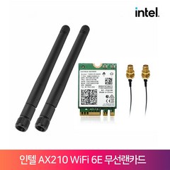 마이크로박스 인텔 AX210NGW Wifi 6E 무선랜카드 (외장안테나+케이블 포함)