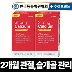 펫생각 리얼칼슘 강아지 관절 영양제 연골 슬개골 탈구 디스크 도움 보조제 아기 노견 노령견 보스웰리아 글루코사민 MSM 60g, 미니 관절 2박스, 1개