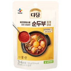 다담 순두부찌개 양념, 130g, 7개