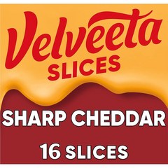Velveeta Cheddar 벨비타 슬라이스 샤프 체다 치즈 16개입 3팩