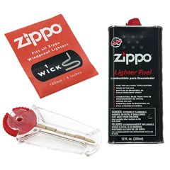 zippo 정품 지포라이터 기름 오일355ml 1개+심지+돌 소모품 세트