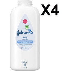 [영국발송] 4팩 존슨즈 베이비 파우더 오리지널 500g Johnson's Baby Powder, 4개
