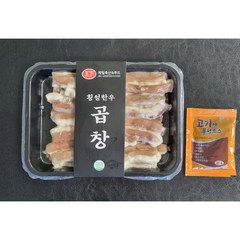 [횡성한우곱창] 한우곱창 200g 초벌(소스포함), 2팩