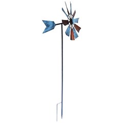 금속 정원 말뚝을 가진 28inch 바람 뒤뜰을 위한 바람개비 바람 조각 금속 풍차, B, 철