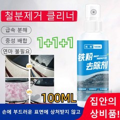 1+1+1 자동차 철분제거제 대용량 철분제거 크리너 자동차 휠 철분제거제 100ml, 3개