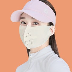 모델로 골프마스크 자외선차단 여성 스포츠 운동 마스크, 1개, 아이보리/M