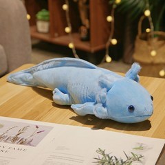 우파루파인형 도룡농 물고기 굿즈 애착인형 초등학생선물 45cm, 파란색