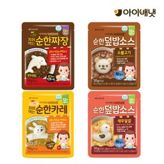 [아이배냇] 베베 이유식 순한 짜장외 3종 50g x 8개, S446짜장2개+카레2개+소불고기2개+새우달걀2개