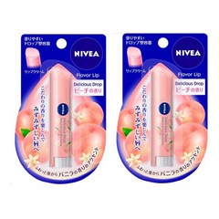 니베아 립밤 복숭아 향기3.5g 2개/UV/물방울용기/Nivea/사과/애플~, 3.5g, 2개