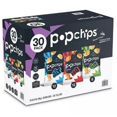 [미국직배송]팝 칩스 크런치 믹스 30개입x23g Popchips Variety Box (0.8 oz. 30 ct.), 23g, 1개