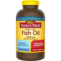 네이쳐 메이드 피쉬오일 1200mg (300소프트젤) Nature Made Fish Oil 1200 mg Omega-3 360mg 300 Softgels, 300정, 2개