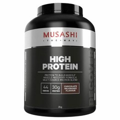 Musashi 무사시 하이 프로틴 고함량 단백질 보충제 초코맛 2kg High Protein Chocolate, 1개