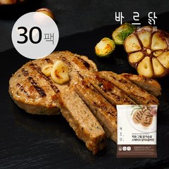 바르닭 직화그릴 닭가슴살 스테이크-갈릭&갈비맛, 100g, 30팩