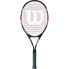 WILSON 윌슨 테니스 라켓 퓨전 여성/남성용 XL 초보자 블랙/레드, 3, red, 1개