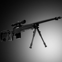 아카데미과학 AWM 스나이퍼라이플 에땁 장난감총 저격총 스나이퍼 에어건 BB탄총 비비탄총 바이포드(양각대) 스코프 포함 세트, 1세트