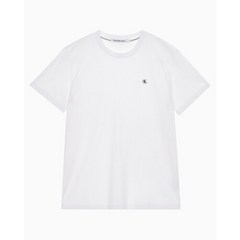 [AK PLAZA] [캘빈클라인진] 남성 레귤러핏 CK 뱃지 로고 반팔 티셔츠 (J320988-YAF)